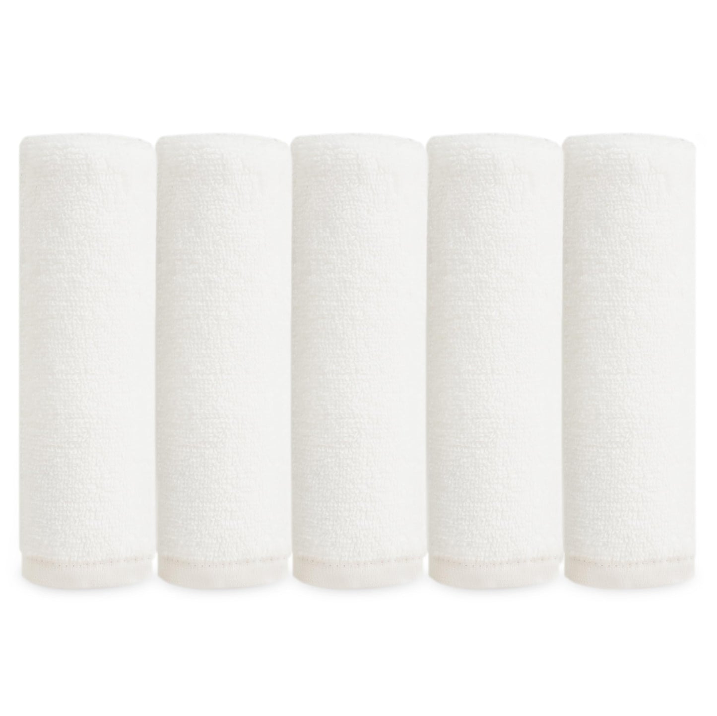 Natemia Organic Baby Washcloths (5 Pack, 12    x 12   ) - 100% Organic Cotton - Ultra-Soft Baby Towels for Sensitive Skin - Newb