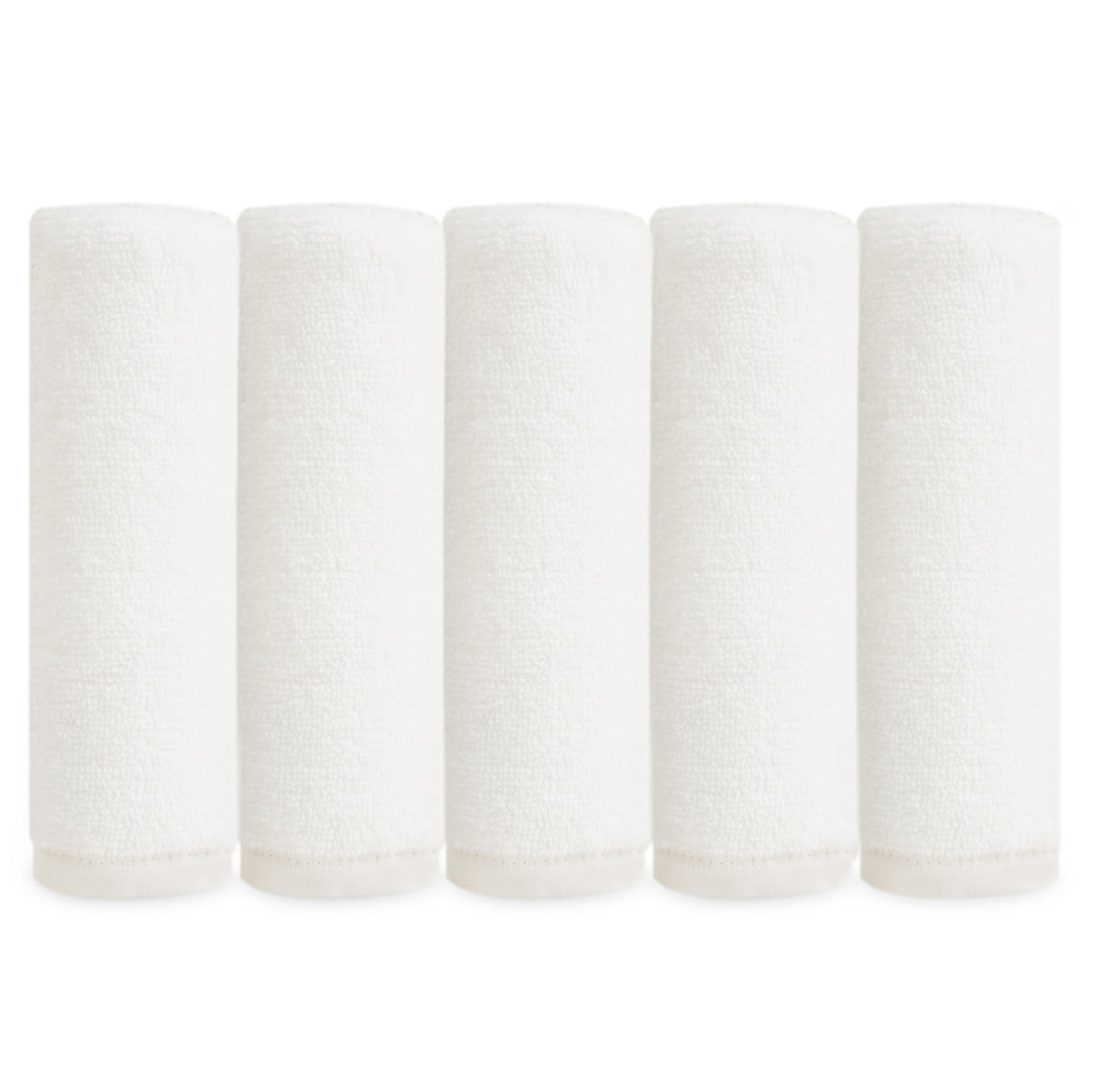 Natemia Organic Baby Washcloths (5 Pack, 12    x 12   ) - 100% Organic Cotton - Ultra-Soft Baby Towels for Sensitive Skin - Newb