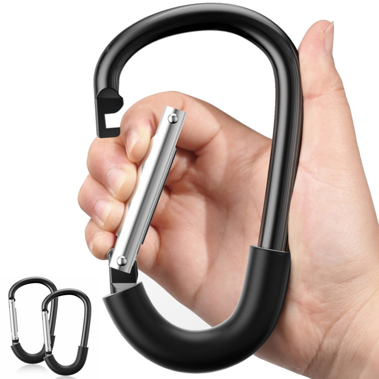 SURDOCA Stroller Hooks, 2Pcs Large Stroller Hooks for Bags, Universal Stroller Clips and Hooks, Mommy Hook for Stroller Heavy Du