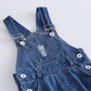Kidscool Space Baby Boy Girl Jean Overalls,Toddler Ripped Denim Cute Workwear,Blue,18-24 Months