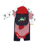 Hudson Baby Baby Cotton Layette Set, Christmasaurus, 6-9 Months