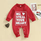My First Valentines Day Baby Boy Girl Outfit Funny Letter Print Sweatshirt Jumpsuit Long Sleeve One Piece Romper (Mr.Steal Your