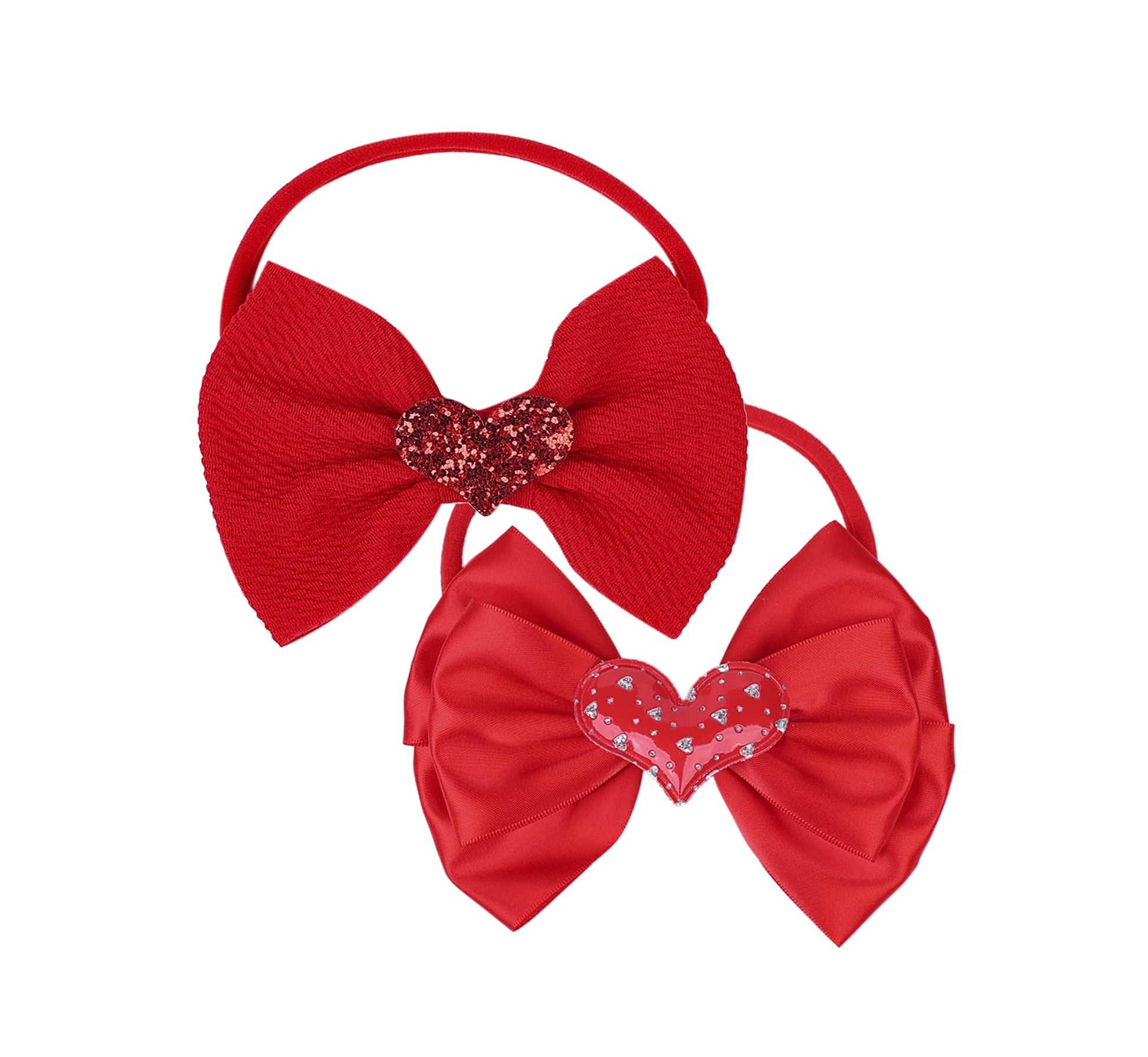 Lddcx Valentine'S Day Red Headband Bow Baby Girls Band Bowknot Rose Heart-Shaped Headband  (A)