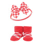 Hudson Baby Baby Girls' Headband And Socks Giftset, Watermelon, One Size