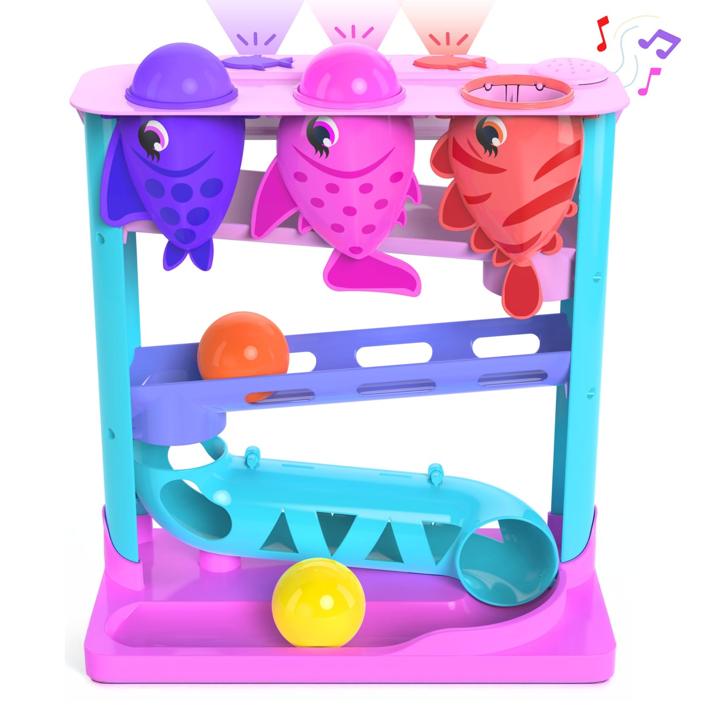 Move2Play, Feed The Fish, Interactive Toy for 1+ Year Olds, 6 to 12 Months, Baby Toy, Birthday Gift for Girls, 9-12 Months, 6 7