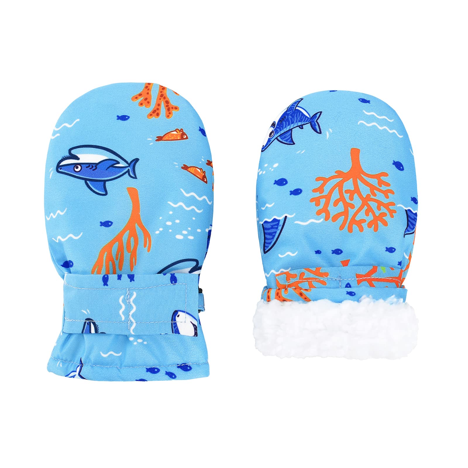 American Trends Kids Snow Gloves Winter Toddler Ski Glove For Kid Boy Girl Waterproof Mittens Warm Fleece Toddler Mitten Toddler