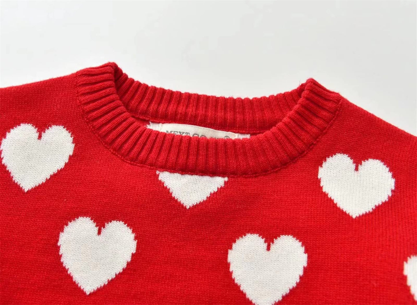 Baby Girl Valentine'S Day Outfit Toddler Kids Love Long Sleeve Knit Sweater Crewneck Pullover Sweatshirt Tops (Red1, 6T)