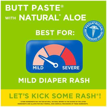 Boudreaux'S Butt Paste With Natural* Aloe Diaper Rash Cream, Ointment For Baby, 4 Oz Tube
