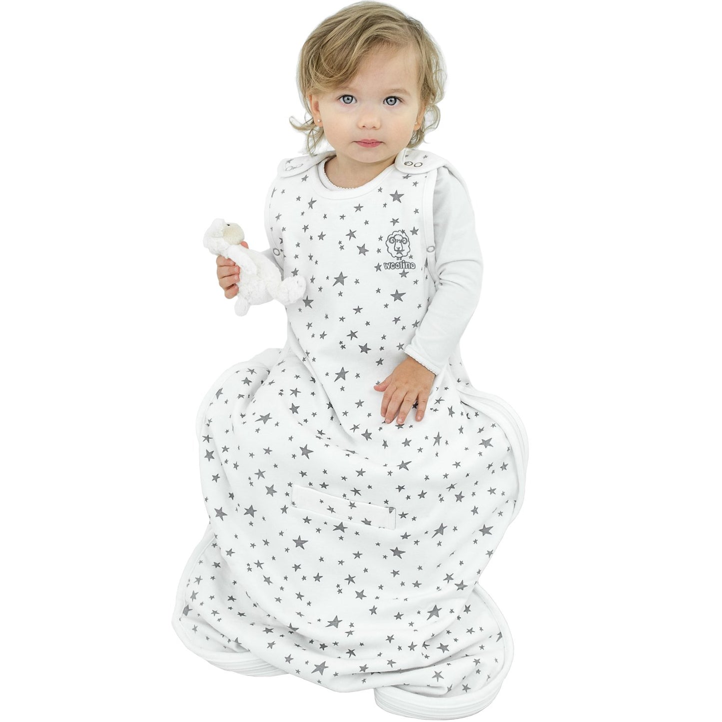 Woolino 4 Season Ultimate Baby Sleeping Bag - Merino Wool And Organic Cotton - Universal Size Adjustable Sleep Sack For Baby - T