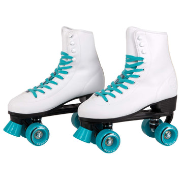 C Seven C7Skates Quad Roller Skates  Retro Design (Teal, Womens 6  Youth 5)