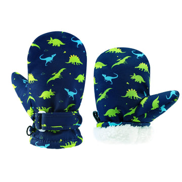 Bavst Toddler Waterproof Mittens Fleece Lined Baby Boys Girls Winter Warm Glove Kids Snow Infant Ski Mitten For 3M-5T