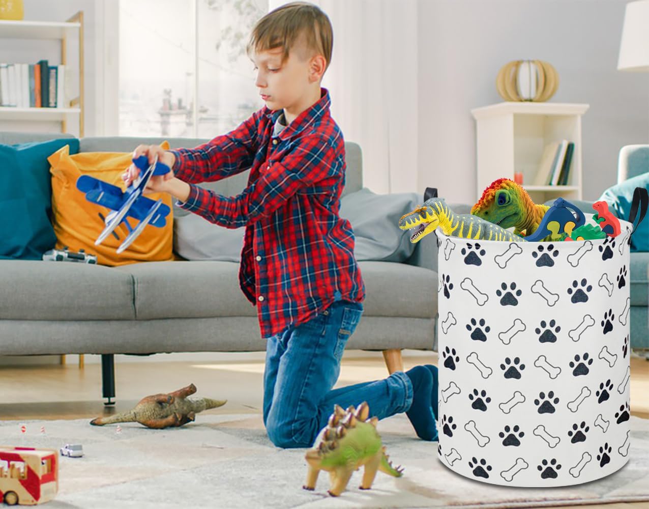 Ntaohamper Kids Laundry Hamper,Laundry Basket,Baby Boy Nursery Hamper,Waterproof Storage Bin,Clothes Organizer,Toys Bin,Room Dec