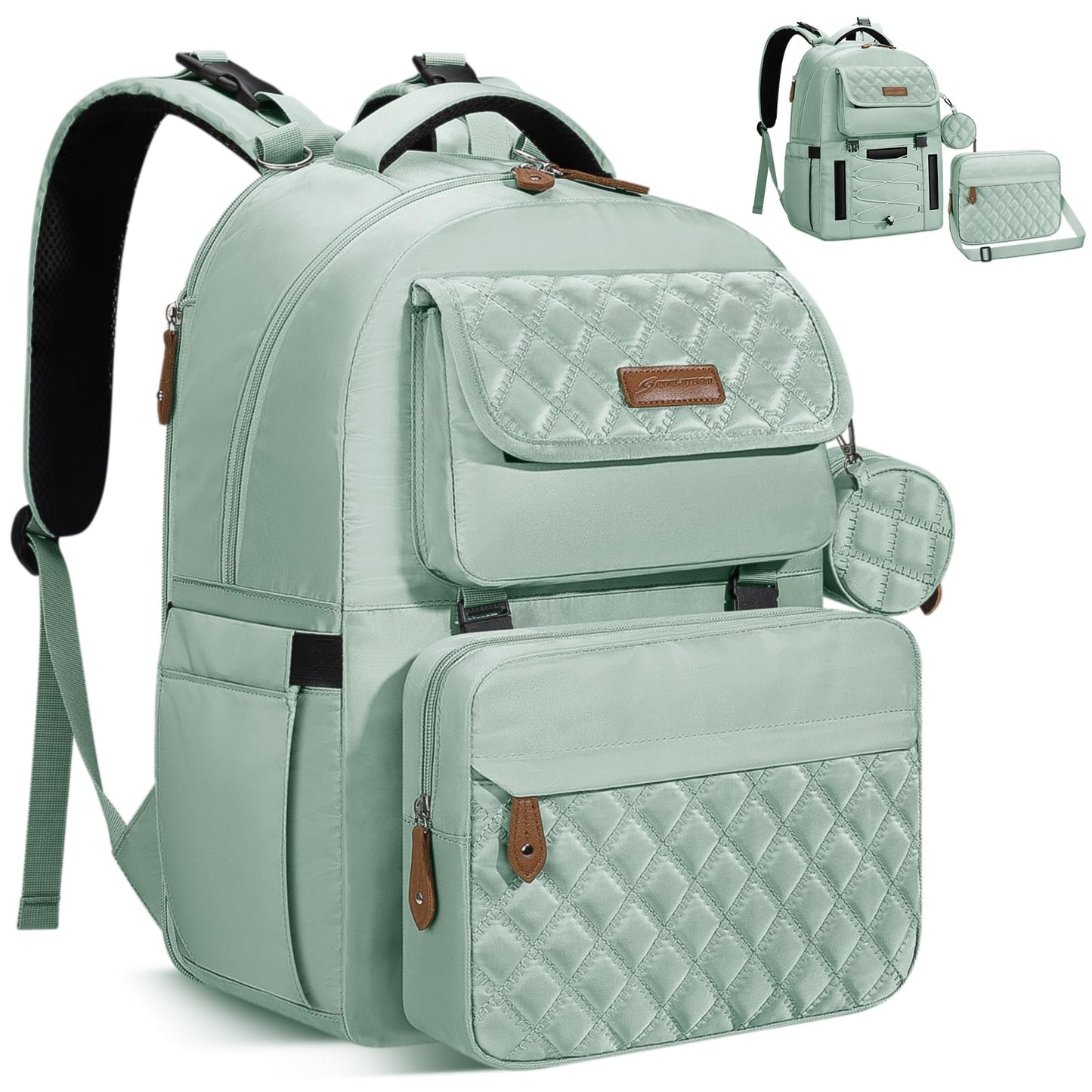 Maelstrom Diaper Bag Backpack,29L-45L Expandable Large Baby Bag For 2 Kids/Twins With Removable Cross Body Bottle Bag For Mom/Da