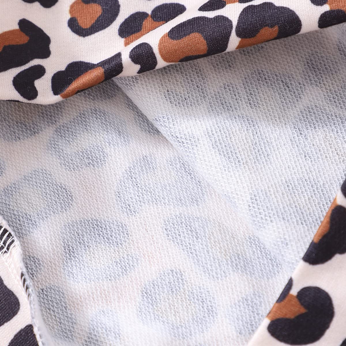 Retsugo Toddler Girl Clothes Set Leopard Long Sleeve Sweatshirt Top And Pants Toddler 2Pcs School Outfits Kids Fall Winter Cloth