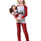 Babyroom Girls Christmas Pajamasd Matching Doll&Toddler 4 Piece Cotton Pajamas Toddler Christmas Clothes Size 14 Gray