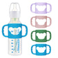 4 Pack Silicone Baby Bottle Handles for Dr Brown Narrow Baby Bottles Hoder with Easy Grip Self Feeding Baby Bottle Universal Bot