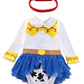 Princess Dresses Baby Girls Cowgirl Costume for Infant Romper Onesie Babysuit Birthday Christmas Halloween with Headband 6-9Mont