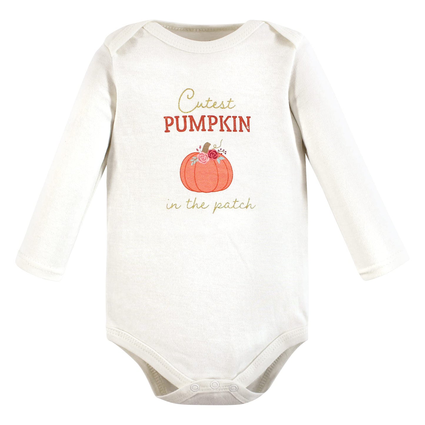 Hudson Baby Unisex Baby Cotton Long-Sleeve Bodysuits Cutest Pumpkin 3-Pack, 18-24 Months