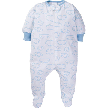 Onesies Brand Baby Girls 4-Pack 'N Play Footies Multi Pack And Toddler Sleepers, Clouds, 6-9 Months Us