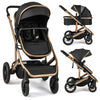 Infans 2 In 1 Baby Stroller, Folding Newborn Pram Convertible Stroller Bassinet For Infant Foldable High Landscape Shock Absorpt