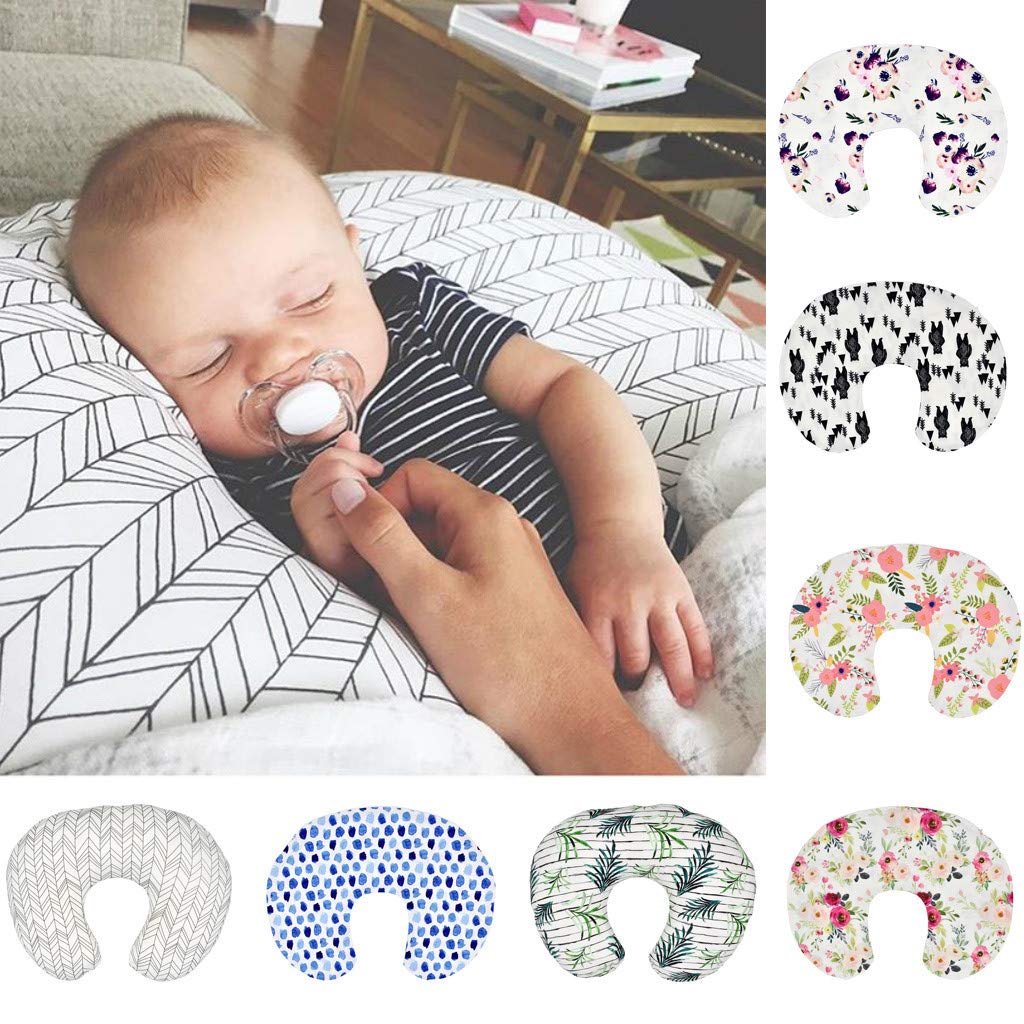 Binory 22.5'X18' Newborn Cotton Breastfeeding Pillow Cover,Soft Comfortable Nursing Pillow Covers,Maternity Newborn Infant Bre