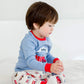 Vaenait Baby Kids Boys Girls Long Sleeve Cotton Sleepwear Pajamas 2Pcs Set Toot Toot Train 2T/S