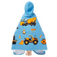 Gealaek Hooded Towel For Toddlers 2-10 Years Boys Girls Kids Bath Pool Beach Towel Wrap Soft Absorbent Beach Poncho(Construction