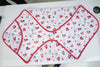 kin and tin Muslin red Border Hooded Towel