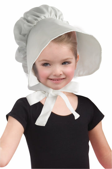 Rubies Child'S Colonial Bonnet Hat, White For Themed Parties And Halloween