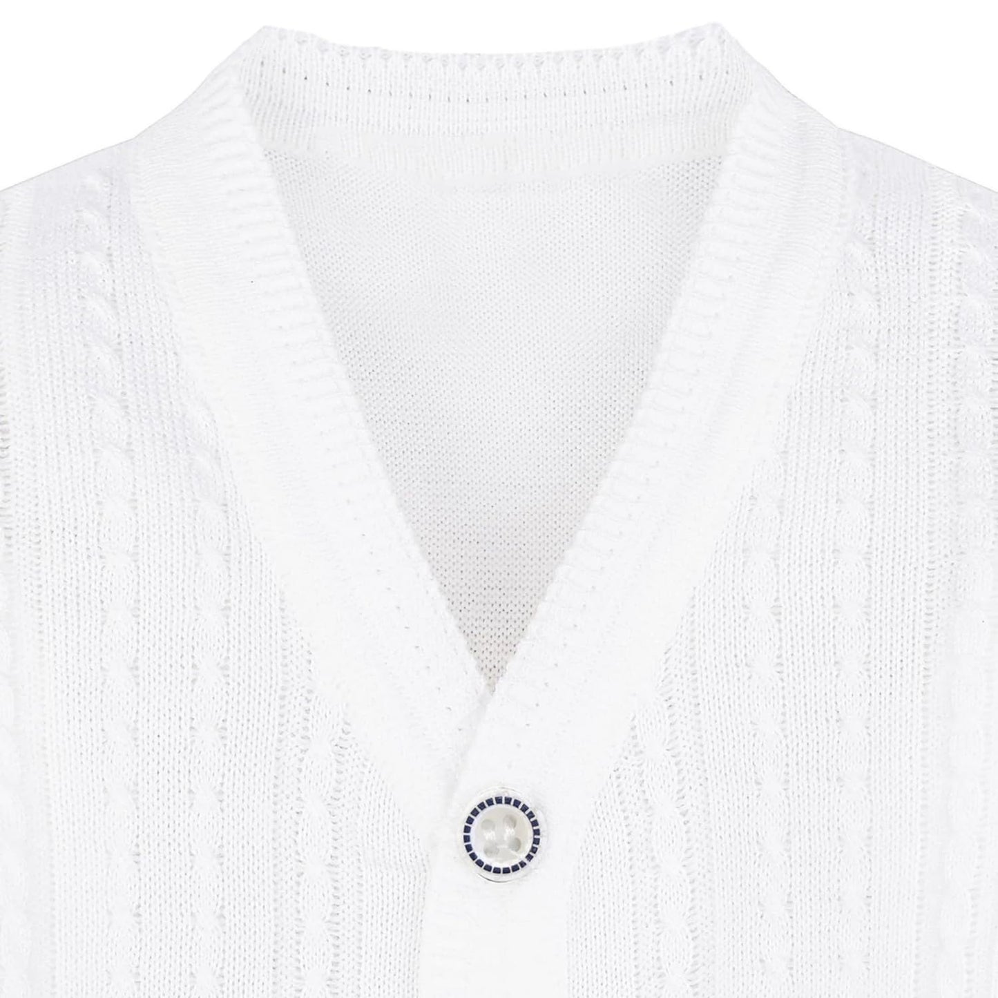 Lilax Baby Boy Cable-Knit Basic Knit Cardigan Sweater 3-6 Months White