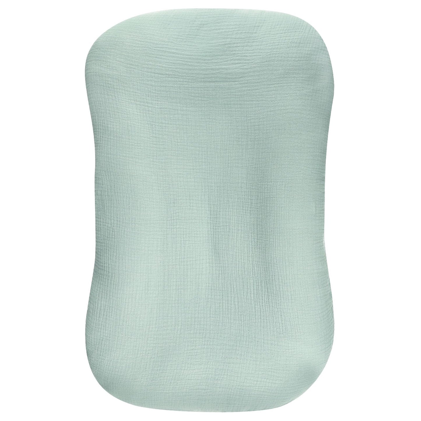 Hooyax Muslin Baby Lounger Cover Soft Organic Cotton Slipcover Fits Newborn Lounger For Baby Boys And Girls (Blue-Green)