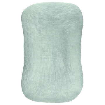 Hooyax Muslin Baby Lounger Cover Soft Organic Cotton Slipcover Fits Newborn Lounger For Baby Boys And Girls (Blue-Green)