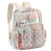 Dezcrab Clear Baby Diaper Bag Backpack for Mom, Large Capacity Travel Nappy Bag for Boys & Girls with Stroller Straps (Corduroy 