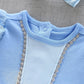 Dressy Daisy Baby Girls Princess Dress Onesie Bodysuit Romper Halloween Costume With Headband Size 6-9 Months Blue 213