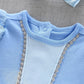 Dressy Daisy Baby Girls Princess Dress Onesie Bodysuit Romper Halloween Costume With Headband Size 18-24 Months Blue 213