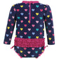 Hudson Baby Baby Girl'S Toddler Swimsuit, Navy Hearts