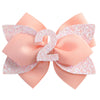 Glitter Birthday Hair Bow for Baby Girls 1 2 3 4 5 6 Years Peach Party Decoration Hair Accessories for Two 2nd Second Birthday