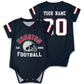 OAOANS Houston Baby Clothes Custom Name Number Personalized Football Baby Jersey Clothing Newborn Toddler Apparel 0-24 Months Gi