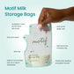 Motif Medical, Milk Storage Bags, 8 Oz Milk Freezer Bag With Easy Pour Spout, Bpa Free, Write-On Label - 100 Count