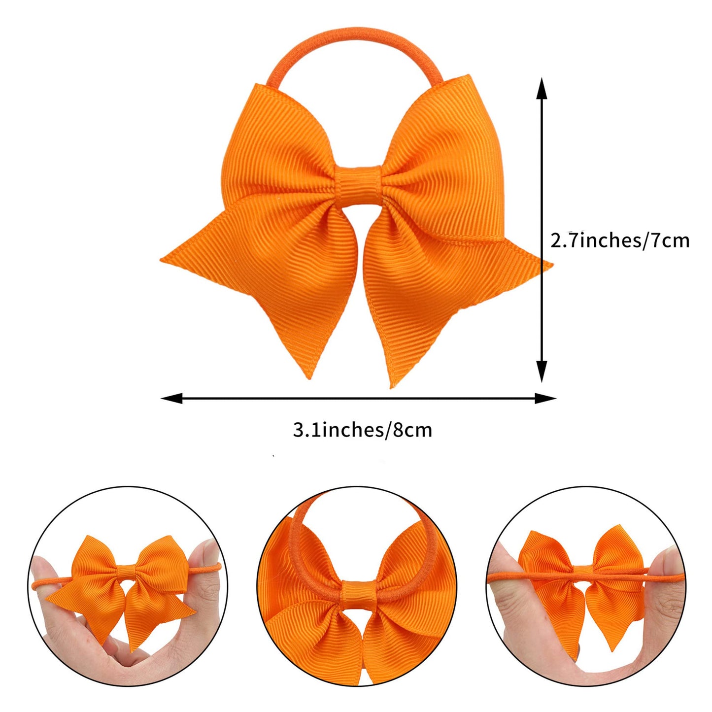 Lddcx Hair Ties, Baby Girls' Hair Accessories Baby Hair Ties With Bows For Toddler Ponytail Holders Small Hair Ties, Fabric, Bro