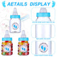 62 Pcs 3.5 Inch Baby Mini Milk Bottle Baby Shower Favor With 500 Adhesive Thank You For Showering Stickers, Small Plastic Candy