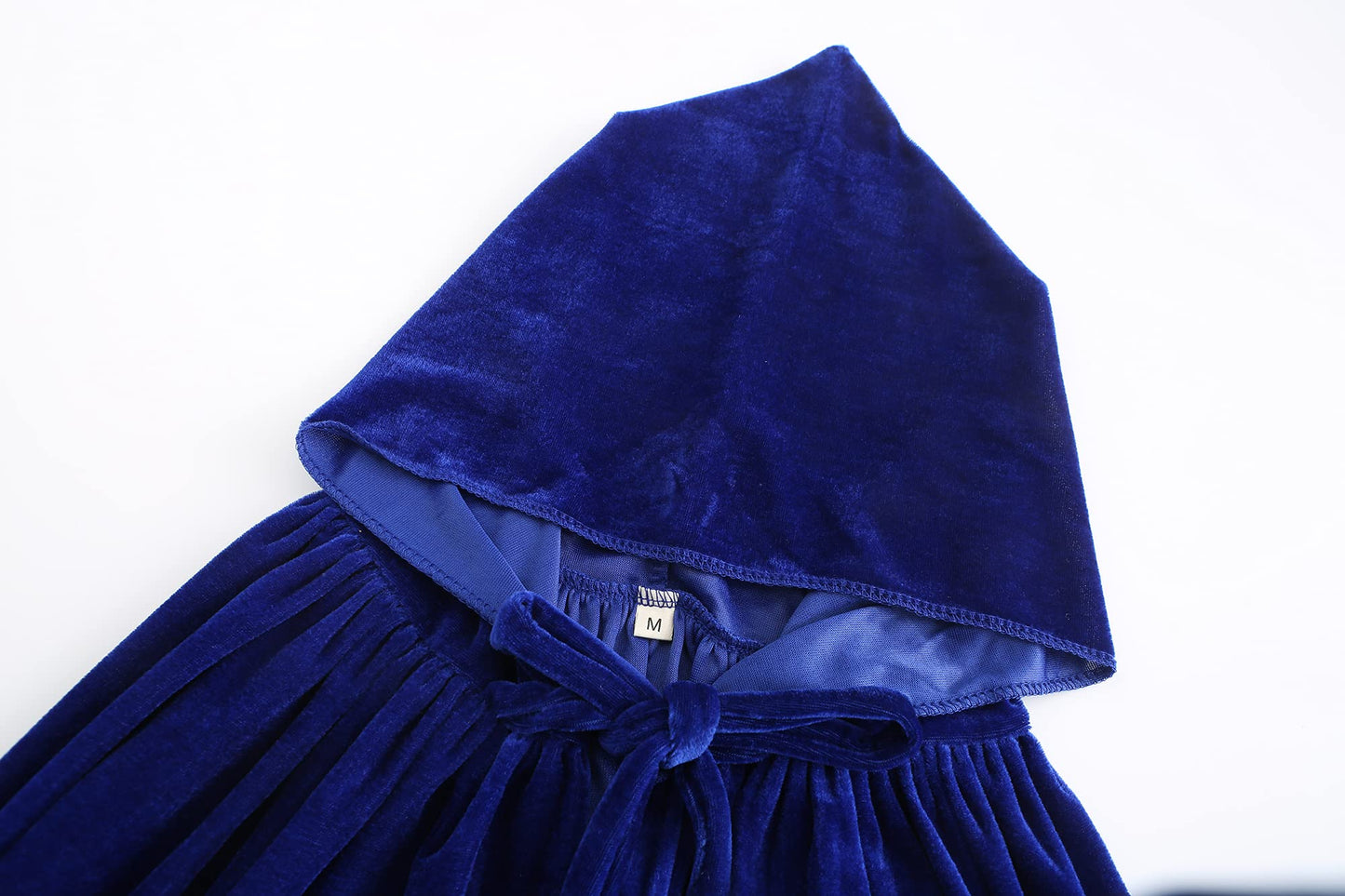 Knelor Kids Hooded Velvet Cloak Robe Halloween Cosutme Cape Fancy Cosplay Costumes 3 To 16 Years (S/Age 3-4, Blue)