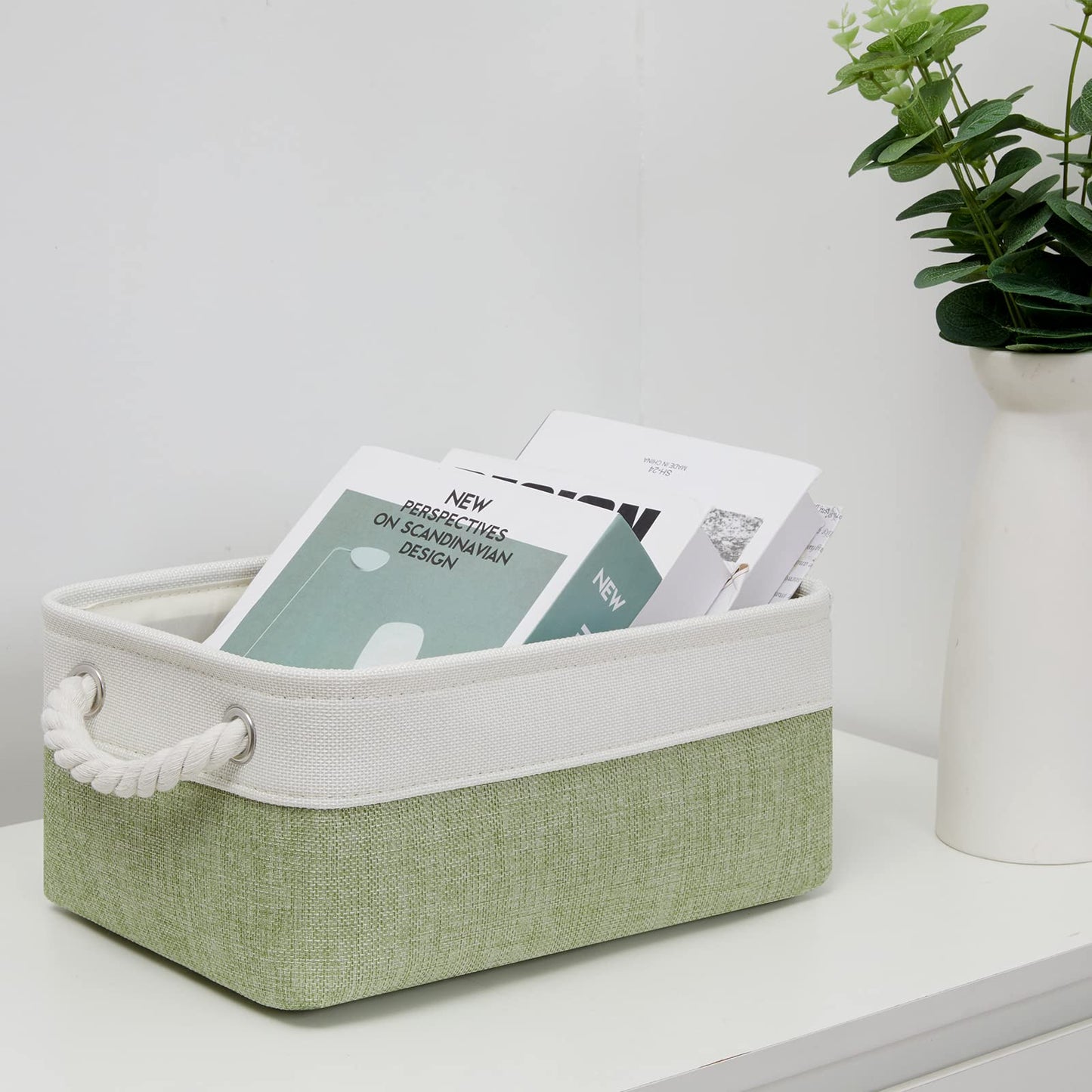 Bidtakay Small Baskets For Organizing Linen Closet Storage Baskets Set Of 6 Decorative Storage Bins For Shelves Cute Rectangular