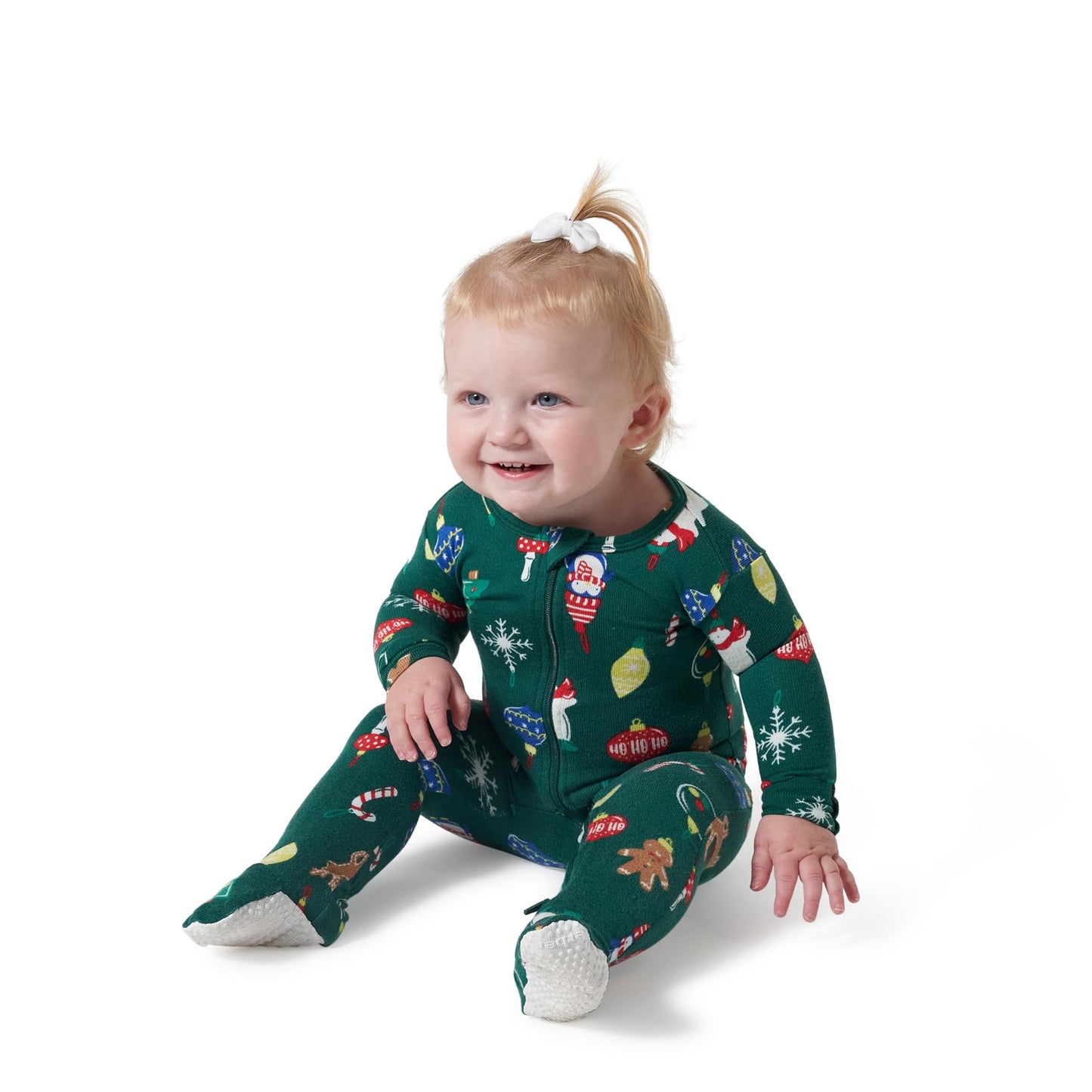 Gerber Unisex Baby Toddler 1-Piece Holiday Family Matching Pajamas, Ornaments