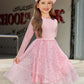 Arshiner Toddler Tutu Dress Long Sleeve Cute Pink Valentine Party Winter Ribbed Knit Princess Dress