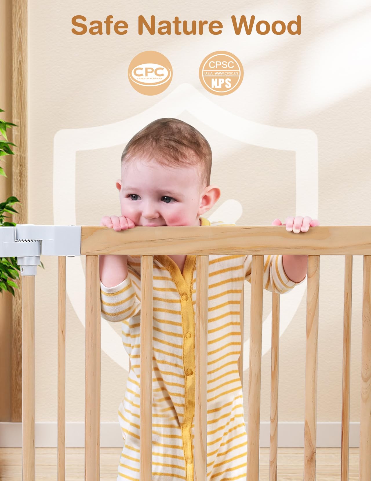 Kidirect Wooden Baby Playpen Foldable, Pre-Assemble Baby Gate Play Pen, Large Adjustable Playpen For Babies And Toddlers, Extra