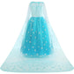 Aoiviss Princess Dress For Girls Blue Sequin Princess Dress Up Costume For Halloween Birthday Cosplay Fancy Party, 4/120