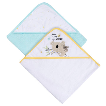 Gerber 2-Pack Baby Neutral Little Animals Hooded Towel
