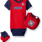 Mls Chicago Fire Boys Creeper Bib & Booty Set, Red, 6-9 Months