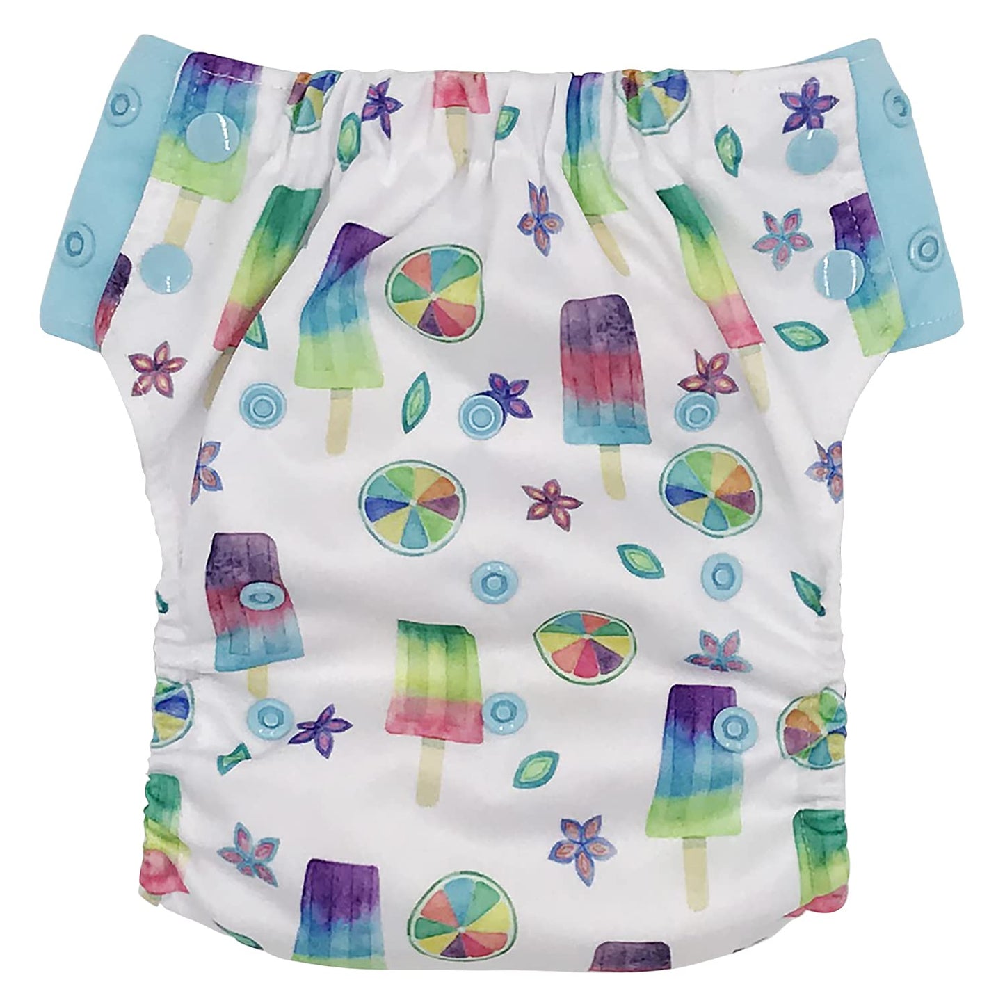 Hybrid Cloth Diaper - Reusable Training Pants, Swim Diaper, Special Needs Briefs, Fits From Baby Up To 10 Years (Size 3, Popsicl